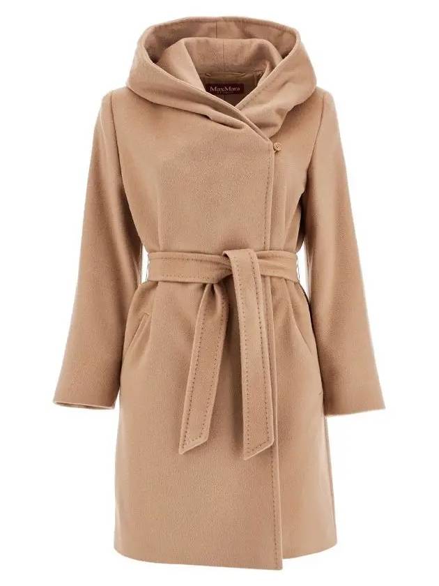 Max Mara Studio Women s NEWMANG Wool Hooded Coat Camel 2426016111600 006 - S MAX MARA - BALAAN 1