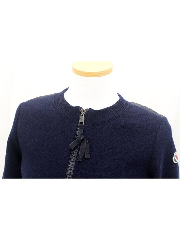 Women s padded knit zip up jacket navy size - MONCLER - BALAAN 5