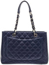 Chanel A50995 Navy Caviar Silver Chain Grand Shopping Shoulder Bag 15th - CHANEL - BALAAN 3