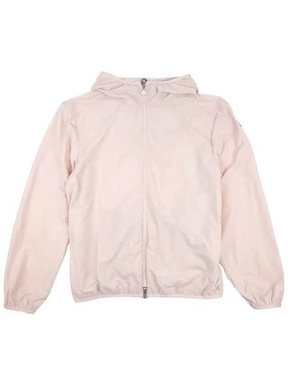 Fegeo Logo Patch Zip Up Hoodie Light Pink - MONCLER - BALAAN 2