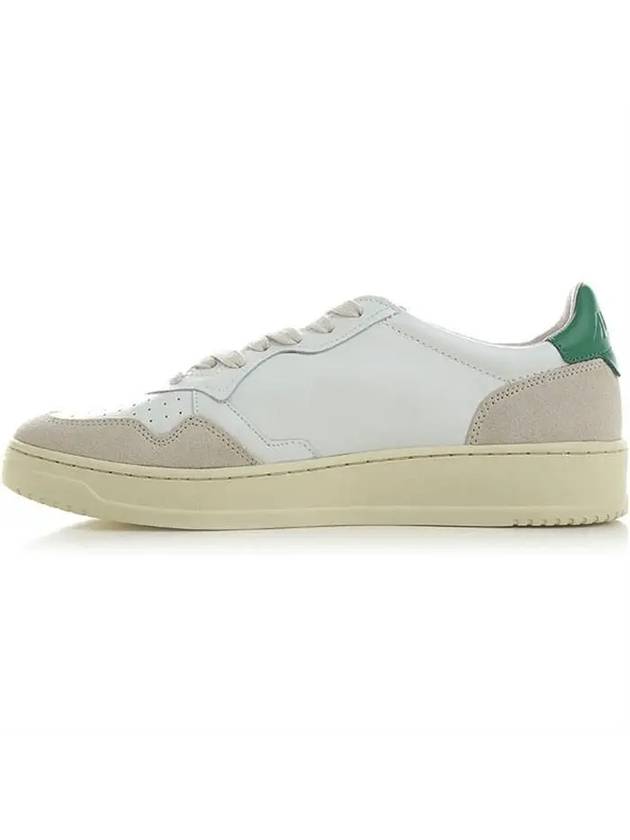 Men's Medalist Leather Low Top Sneakers Green Tab - AUTRY - BALAAN 3