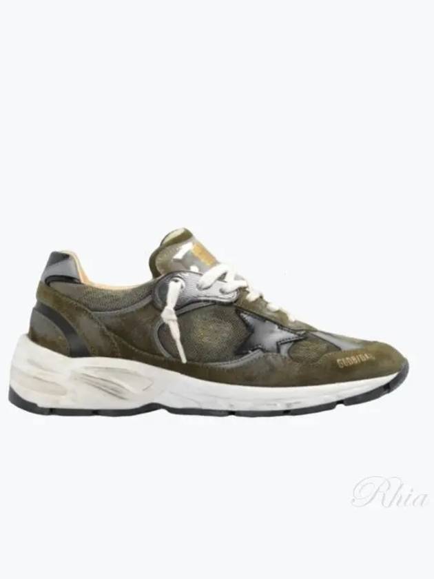 Dad Star Distressed Finish Low Top Sneakers Khaki - GOLDEN GOOSE - BALAAN 2