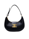 Celine 114493DGQ 38NO Black Calfskin Triomphe Medium Abba Shoulder Bag - CELINE - BALAAN 1