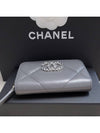 19 Zipper card wallet lambskin gray silver AP0949 - CHANEL - BALAAN 5