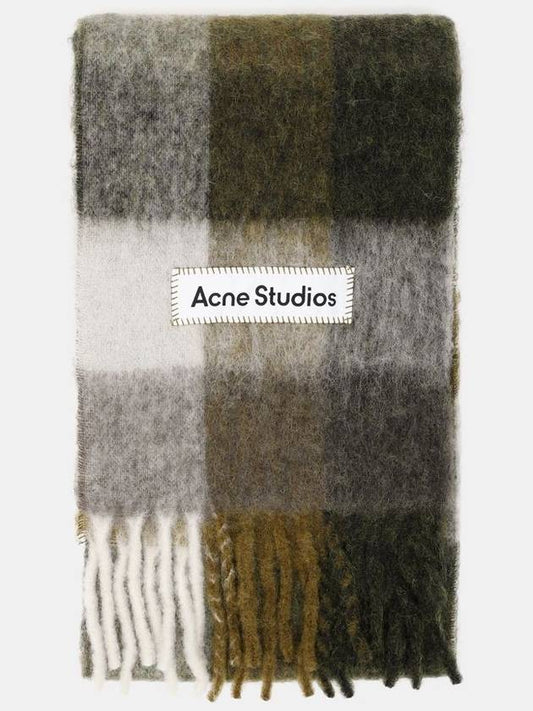 Check Mohair Muffler Green - ACNE STUDIOS - BALAAN 2