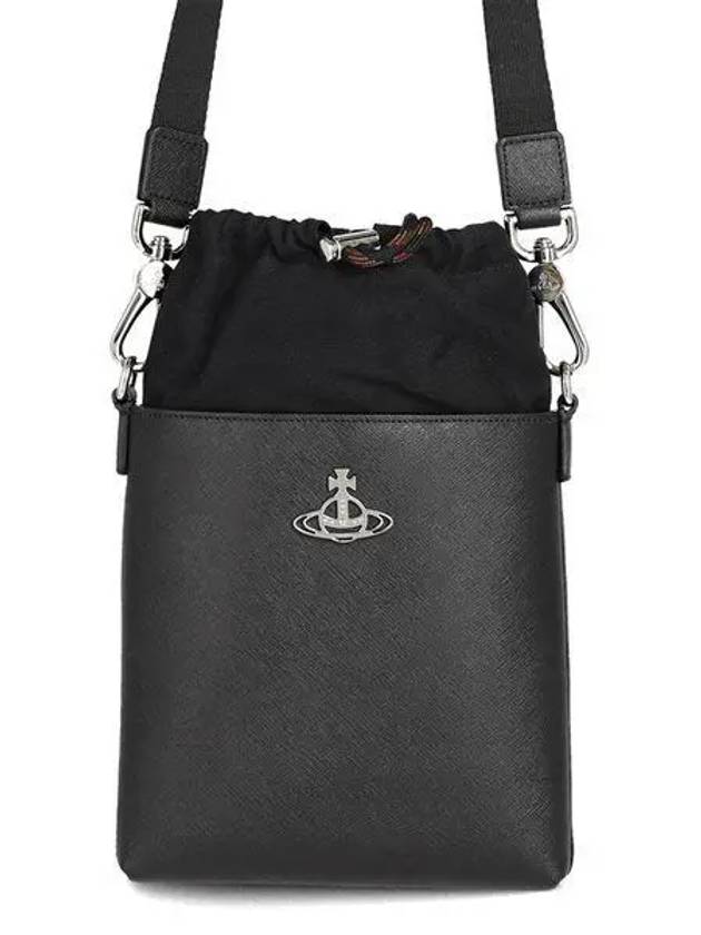 Saffiano Drawstring Cross Bag Black - VIVIENNE WESTWOOD - BALAAN 2