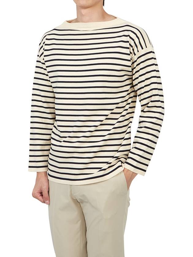 Boatman Striped Knit Top Blue Ivory - ANDERSEN-ANDERSEN - BALAAN 6