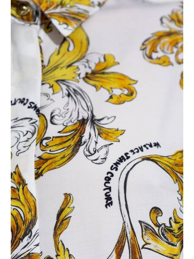 Versace Jeans Couture Shirt With Outline Barocco Print, Women's, White - VERSACE - BALAAN 5