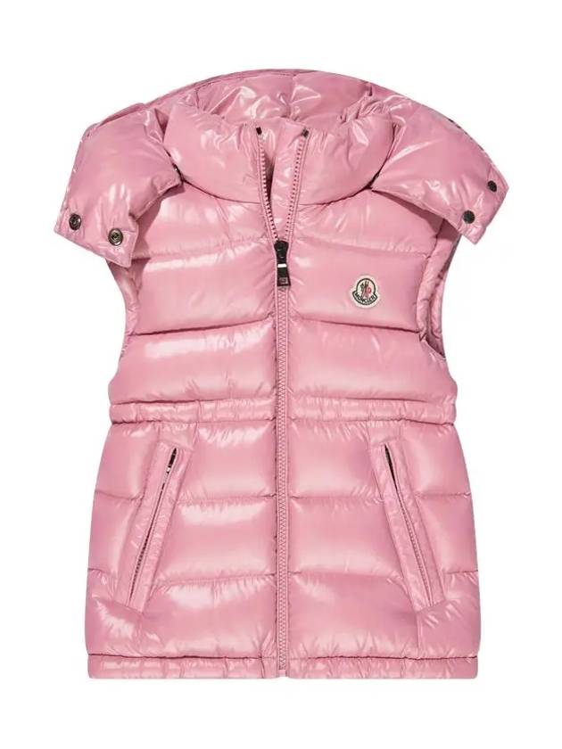 Kids Ania Logo Down Vest Pink - MONCLER - BALAAN 3