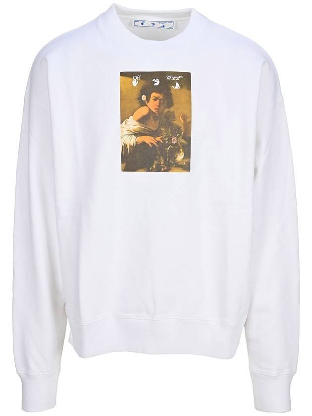 Men's Caravaggio Logo Sweatshirt Sweatshirt White - OFF WHITE - BALAAN.