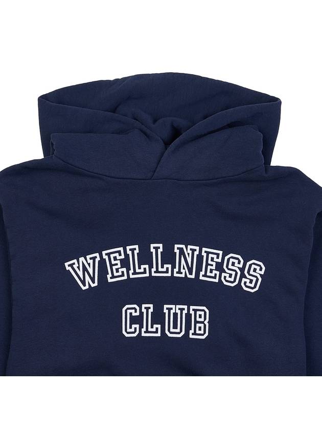 Wellness Club Hooded Sweatshirt WELLNESS CLUB FLOCKED HOODIE NAVY CREAM - SPORTY & RICH - BALAAN 3