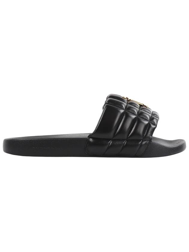 TB Logo Quilted Slippers Black - BURBERRY - BALAAN 3