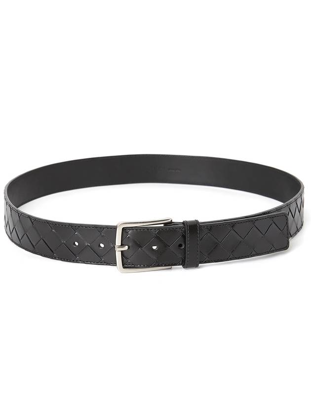 Intrecciato Belt Black - BOTTEGA VENETA - BALAAN 3