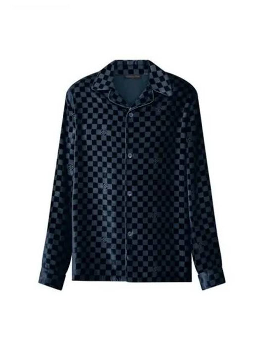 Silk blend velvet long sleeved evening overshirt 1AFWF7 - LOUIS VUITTON - BALAAN 1