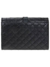 Matelasse Monogram Envelope Small Half Wallet Black - SAINT LAURENT - BALAAN 5