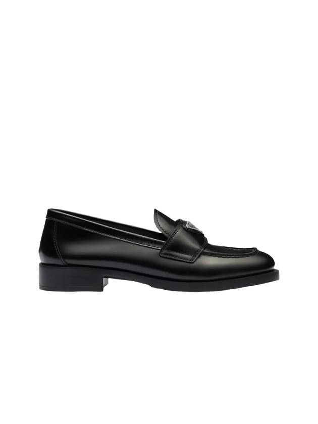 Unlined Brushed Leather Loafers Black - PRADA - BALAAN 2