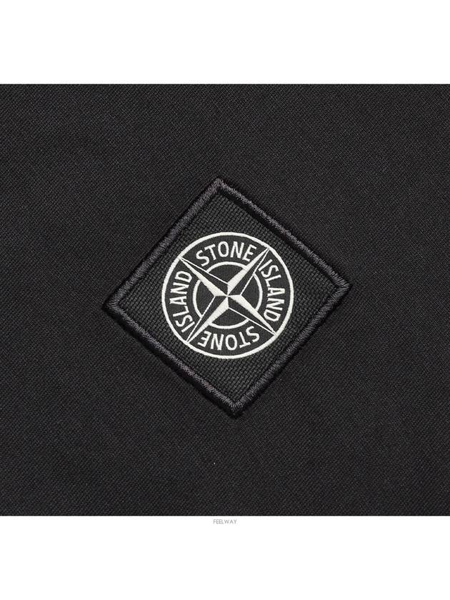 Logo Patch Cotton Short Sleeve T-Shirt Black - STONE ISLAND - BALAAN 6