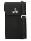 Fake Leather ORB Logo Strap Phone Pouch Black - VIVIENNE WESTWOOD - BALAAN 2