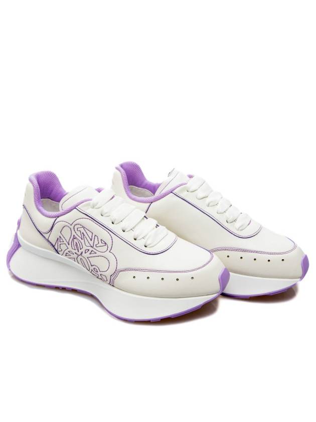 Women's Sprint Runner Low Top Sneakers Purple White - ALEXANDER MCQUEEN - BALAAN 3