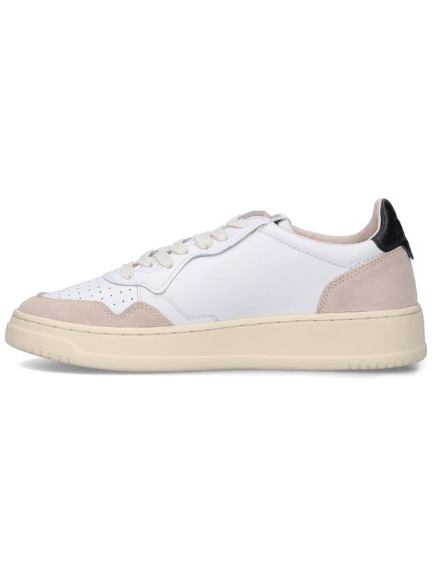 Medalist Leather Suede Black Tab Low Top Sneakers White - AUTRY - BALAAN 4