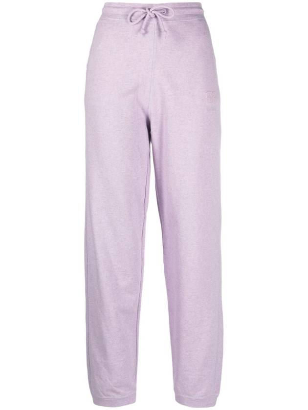 Organic Cotton Track Pants Purple - GANNI - BALAAN 1