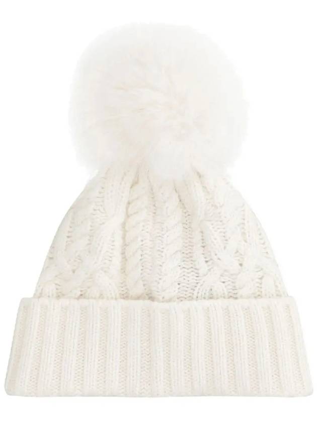 23SS Logo Cable Pom Pom Beanie 3B000 18 M1127 002 - MONCLER - BALAAN 3