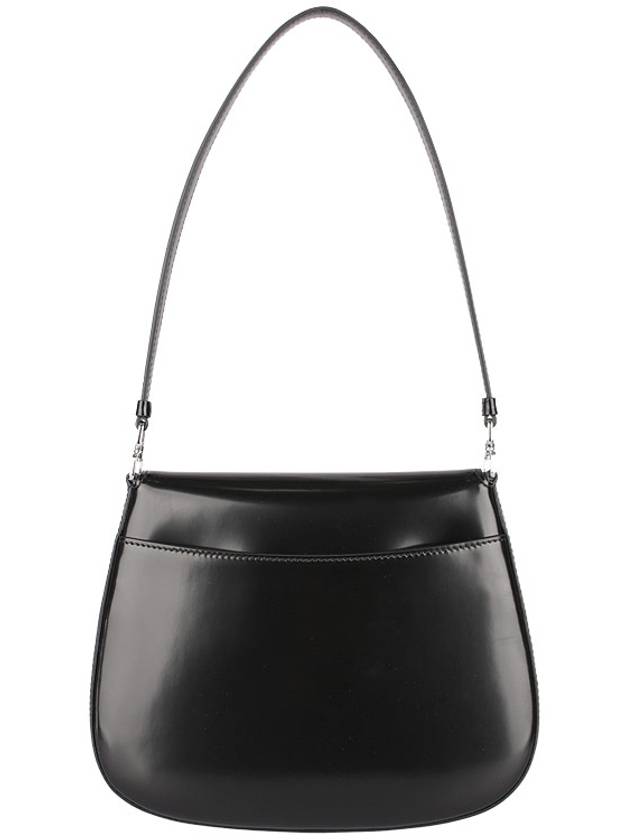 Cleo Brushed Flap Shoulder Bag Black - PRADA - BALAAN 5