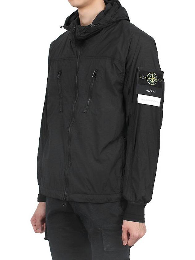 Skin Touch Nylon TC Hooded Jacket Black - STONE ISLAND - BALAAN 5