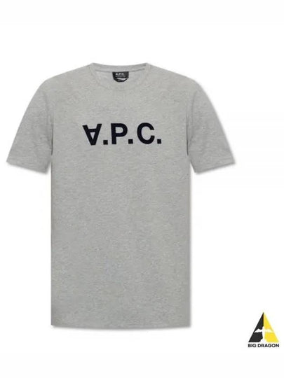 Black VPC Logo Short Sleeve T-Shirt Light Grey - A.P.C. - BALAAN 2