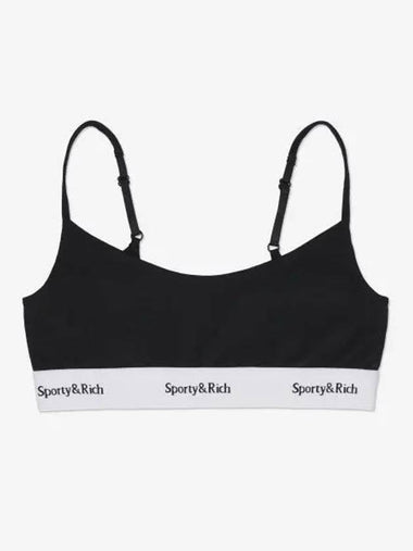 Serif Logo Bra Black BR1011BK - SPORTY & RICH - BALAAN 1