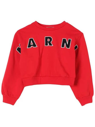 Kids Logo Crop Sweatshirt M01193 M00RE 0M416 - MARNI - BALAAN 1