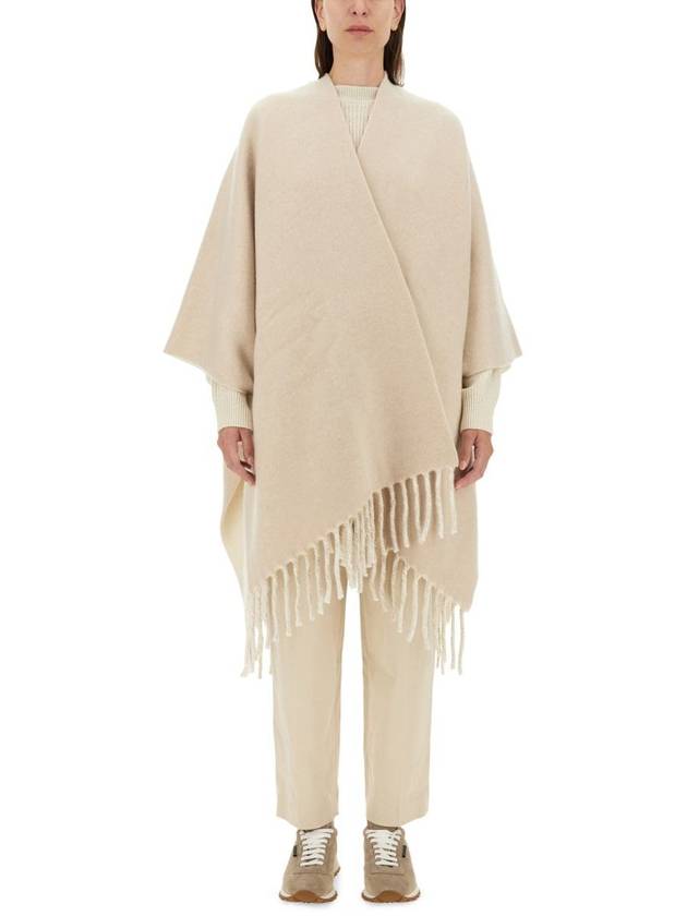 Brunello Cucinelli Double Knit Wool And Cashmere Poncho - BRUNELLO CUCINELLI - BALAAN 1