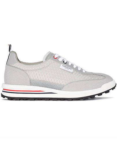 Men's Heavy Athletic Mesh Tech Runner Low Top Sneakers Grey - THOM BROWNE - BALAAN 2