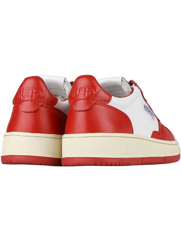 Men's Medalist Low Leather Sneakers White Red - AUTRY - BALAAN 6