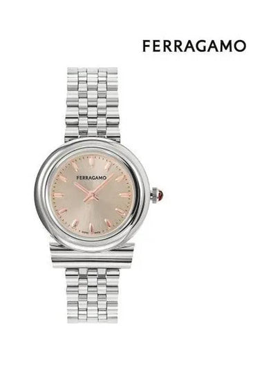 Gancini Quartz Grey Dial Watch Silver - SALVATORE FERRAGAMO - BALAAN 2