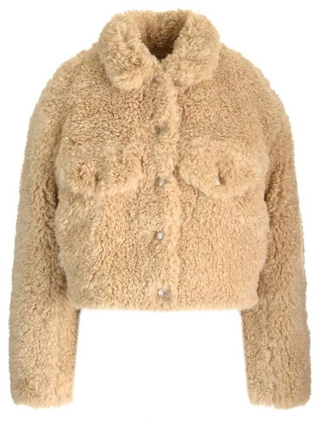 Teddy Shearling Jacket Beige - ISABEL MARANT ETOILE - BALAAN 1