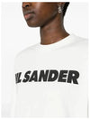 Logo Print Cotton Sweatshirt White - JIL SANDER - BALAAN 4