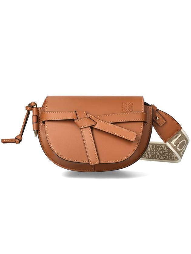 Mini Gate Dual Soft Calfskin Cross Bag Tan - LOEWE - BALAAN 2