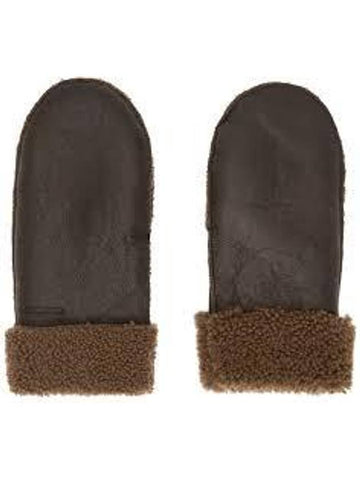 Mittens Rustic Grain Shearling Gloves Brown - OUR LEGACY - BALAAN 1