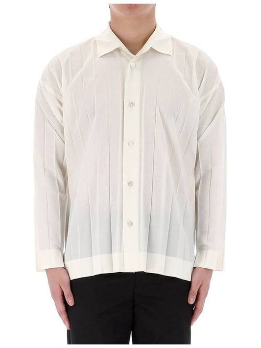 Pleated Long Sleeve Shirt White - ISSEY MIYAKE - BALAAN 2