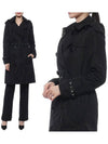 Detachable Hood Teffeta Kensington Trench Coat Black - BURBERRY - BALAAN 3