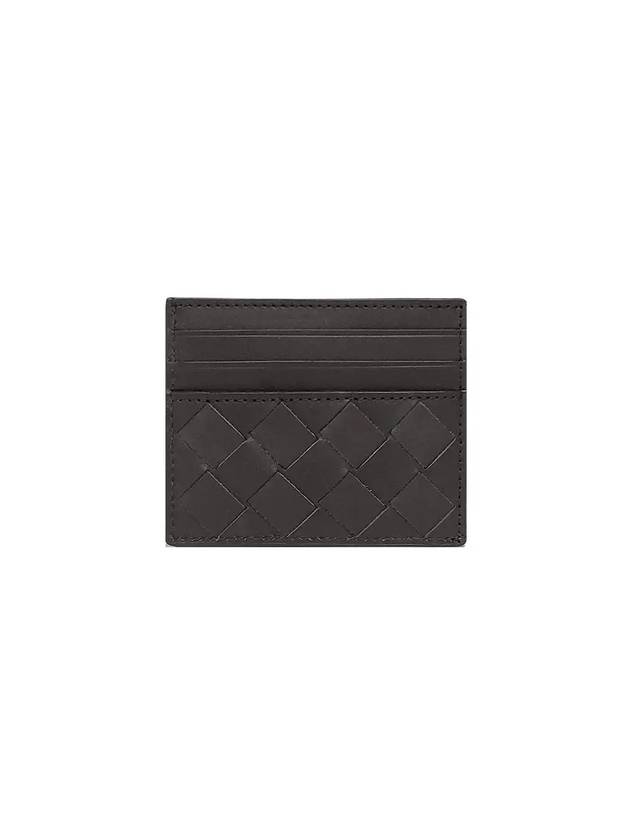 Intrecciato Leather Card Wallet Dark Brown - BOTTEGA VENETA - BALAAN 1