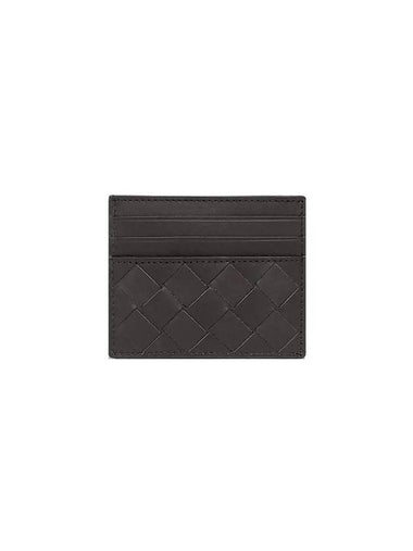 Intrecciato Leather Card Wallet Dark Brown - BOTTEGA VENETA - BALAAN 1