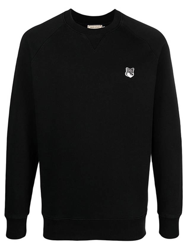 Grey Fox Head Patch Classic Sweatshirt Black - MAISON KITSUNE - BALAAN 2