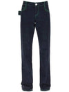 Women's Overlock Stitch Straight Jeans Indigo - BOTTEGA VENETA - BALAAN 1