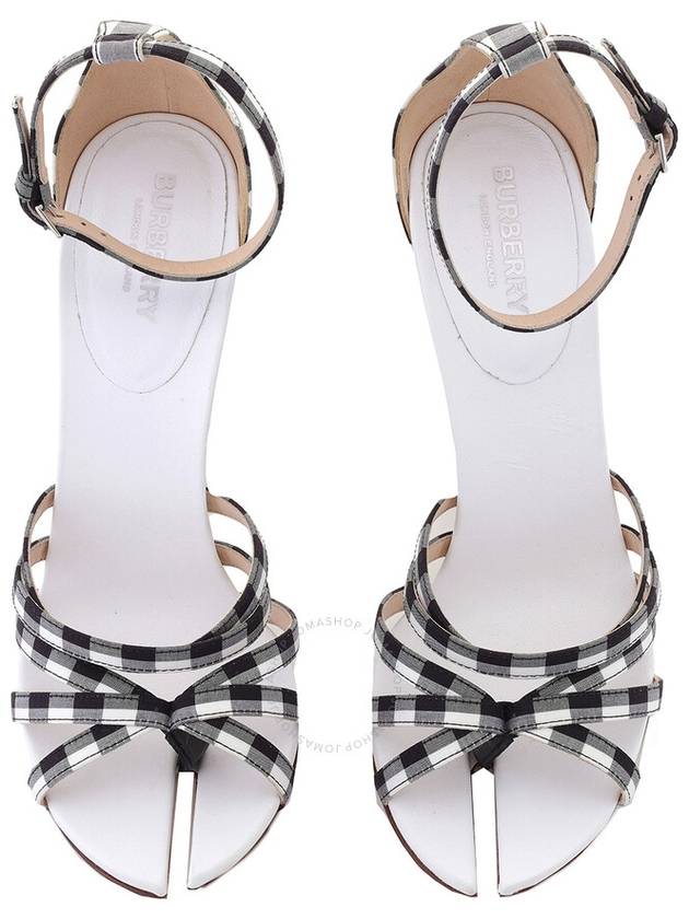 split toe gingham sandal heel black - BURBERRY - BALAAN 4