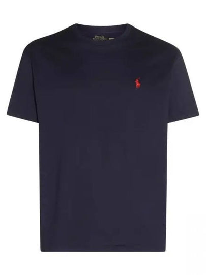 Men's Embroidery Logo Pony Classic Fit Short Sleeve T-Shirt Navy - POLO RALPH LAUREN - BALAAN 2