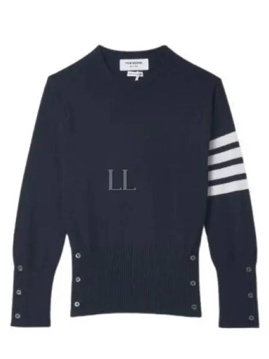 Women's 4 Bar Classic Cashmere Pullover Knit Top Navy - THOM BROWNE - BALAAN 2