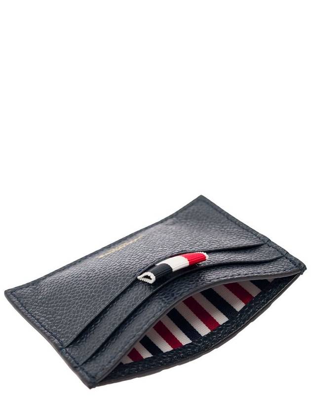 Men's Pebble Diagonal Stripe Card Wallet Navy - THOM BROWNE - BALAAN 4