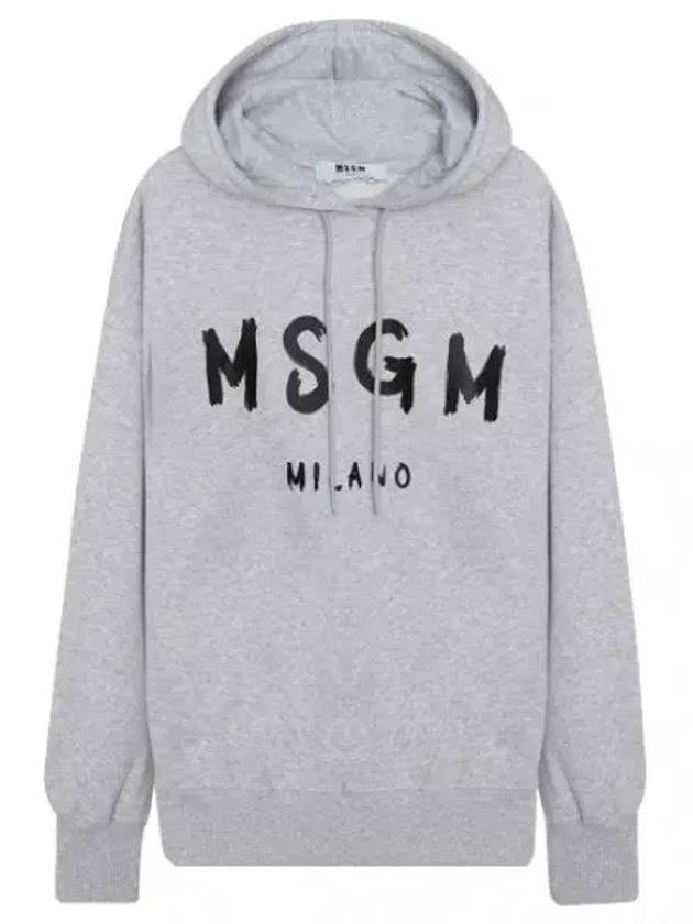 brushed logo hooded sweatshirt - MSGM - BALAAN 1